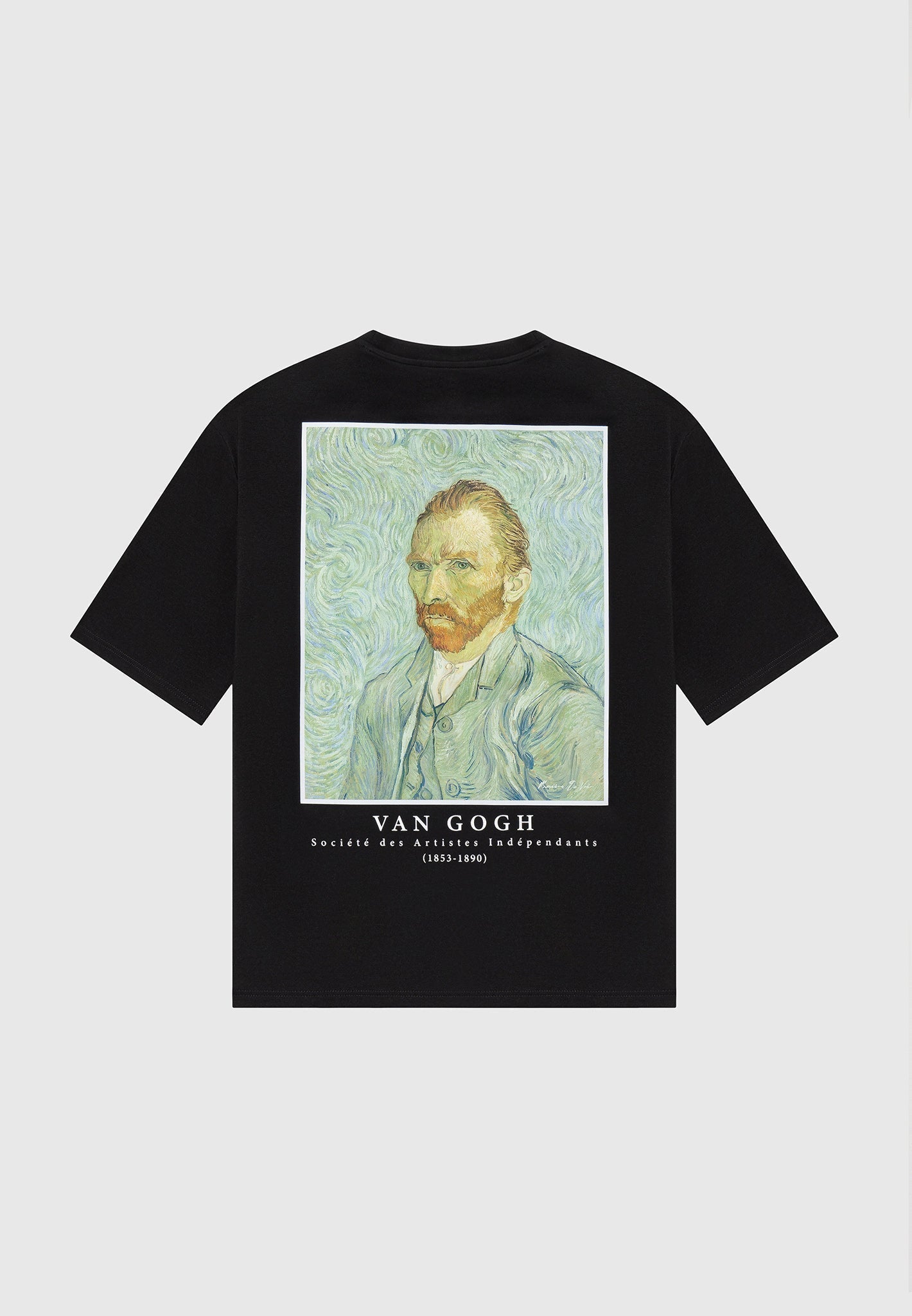 Self Portrait - Van Gogh Cotton T-Shirt - Black