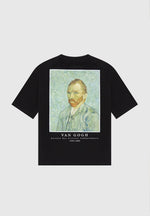 Self Portrait - Van Gogh Cotton T-Shirt - Black