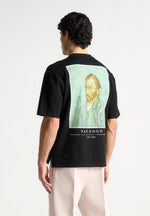 Self Portrait - Van Gogh Cotton T-Shirt - Black