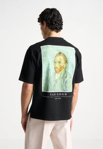 Self Portrait - Van Gogh Cotton T-Shirt - Black