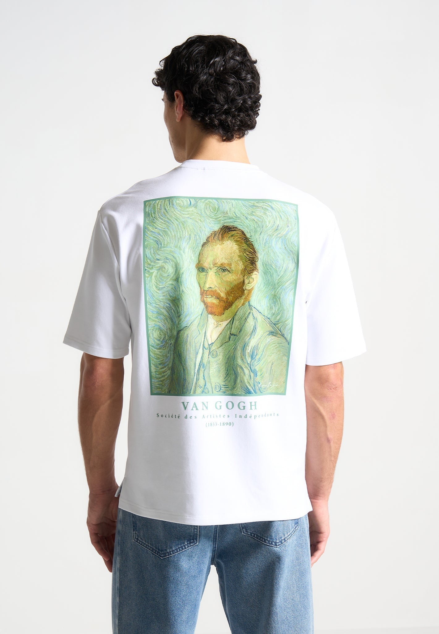 Self Portrait - Van Gogh Cotton T-Shirt - White