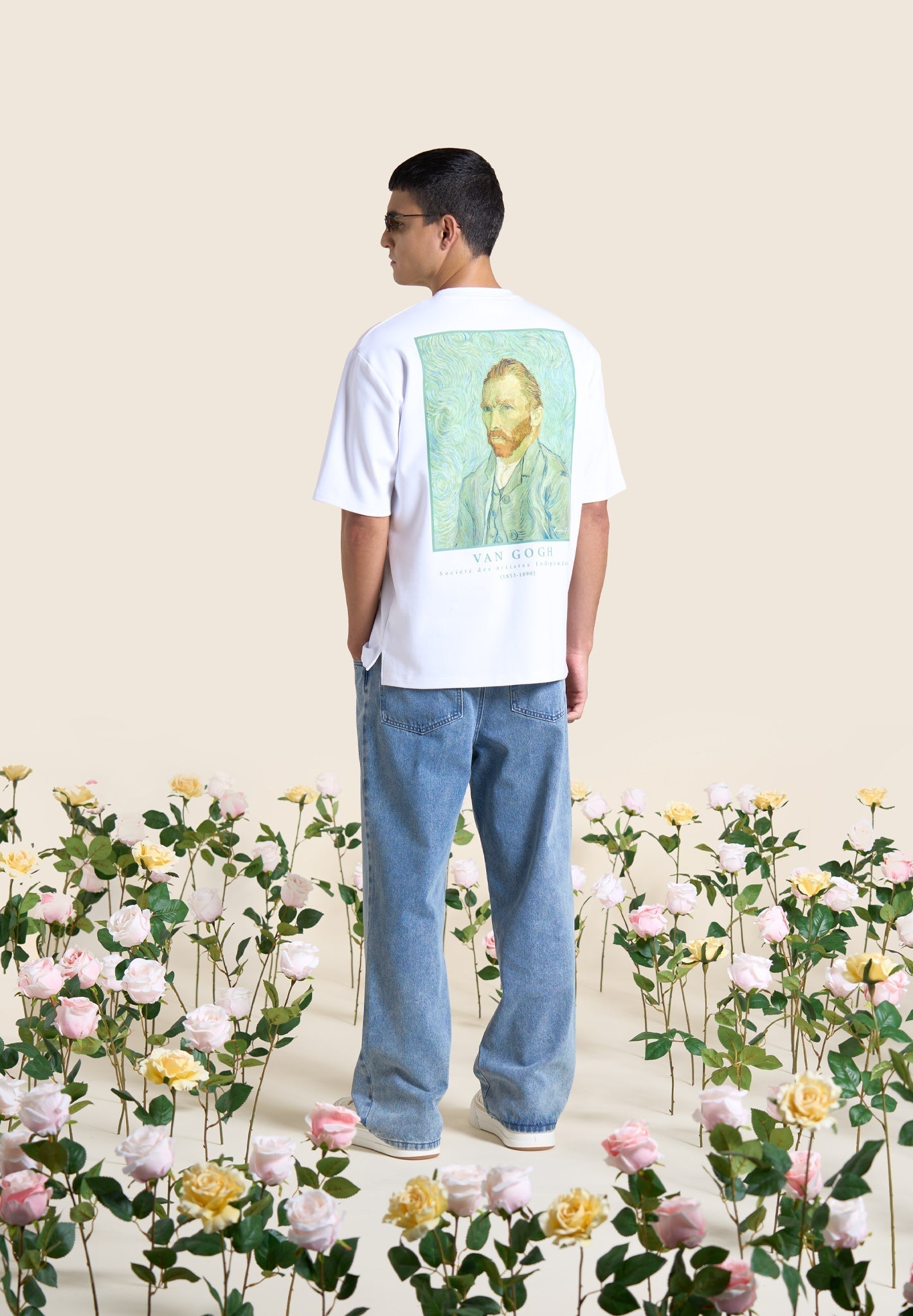 Self Portrait - Van Gogh Cotton T-Shirt - White