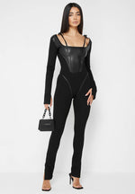 vegan-leather-and-bandage-corset-jumpsuit-black