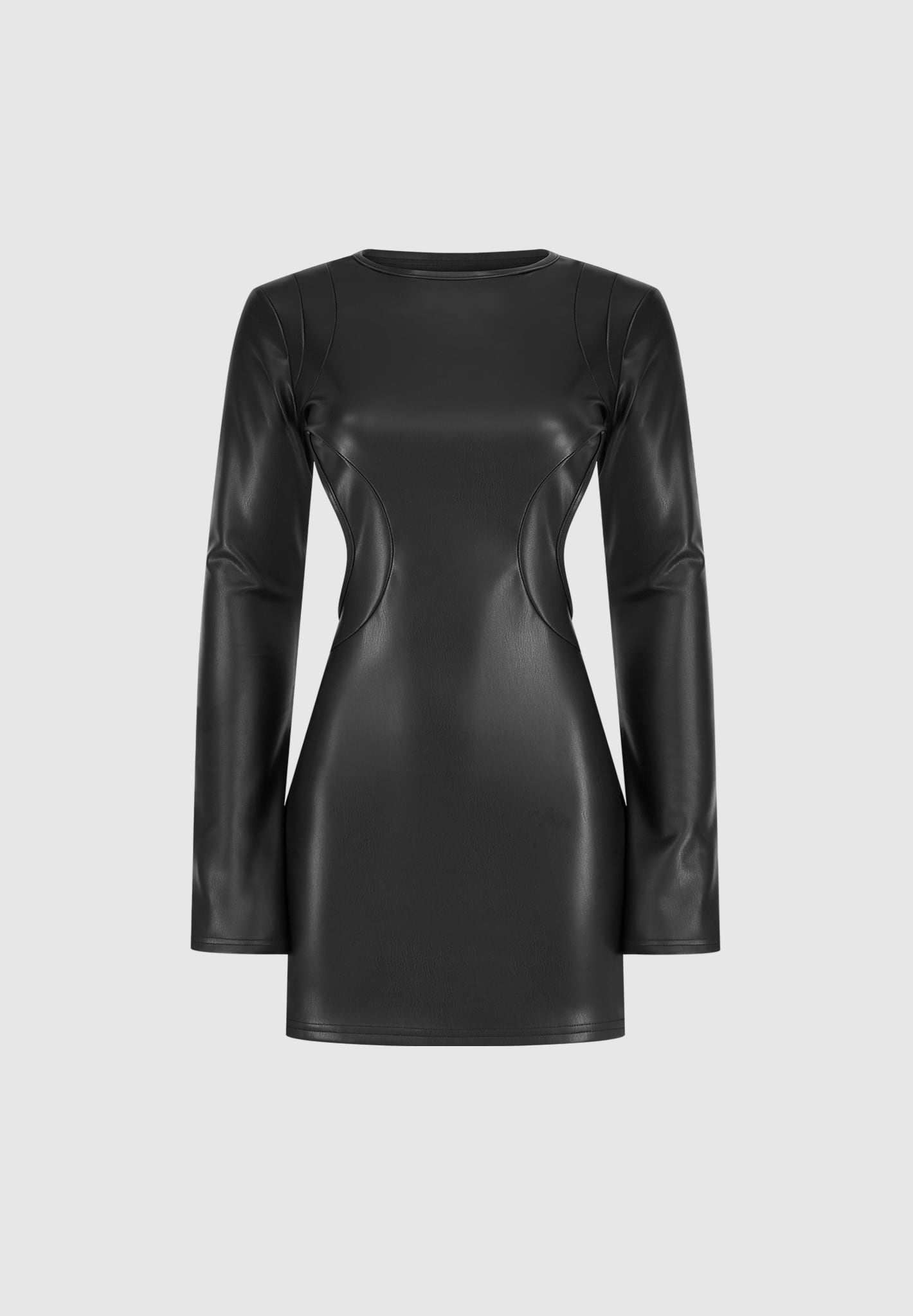vegan-leather-backless-dress-black
