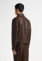 vegan-leather-contrast-stitch-jacket-brown