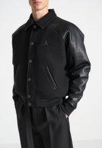 olivier-leather-raglan-varsity-jacket-black