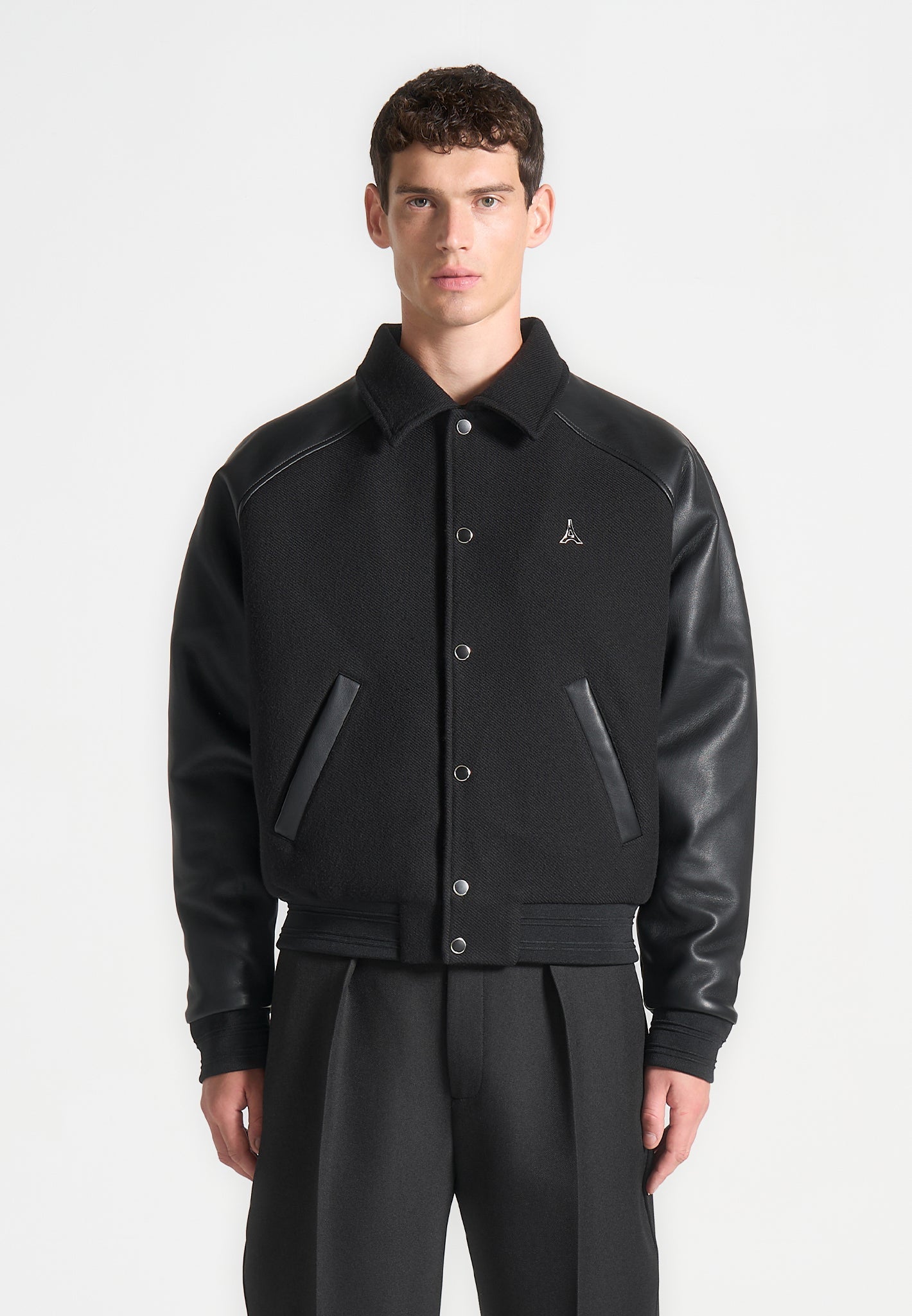 olivier-leather-raglan-varsity-jacket-black