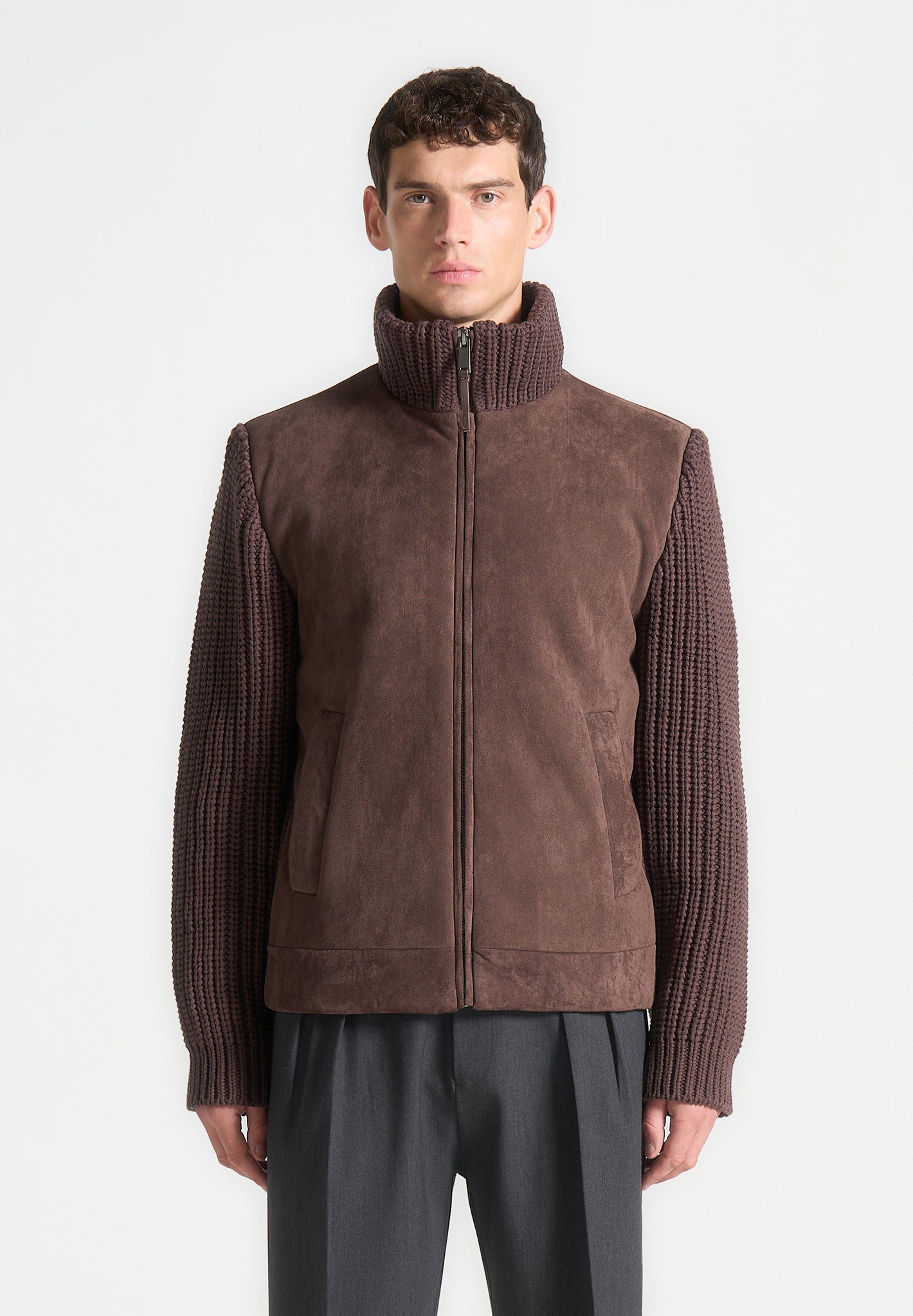 suede-knit-jacket-brown