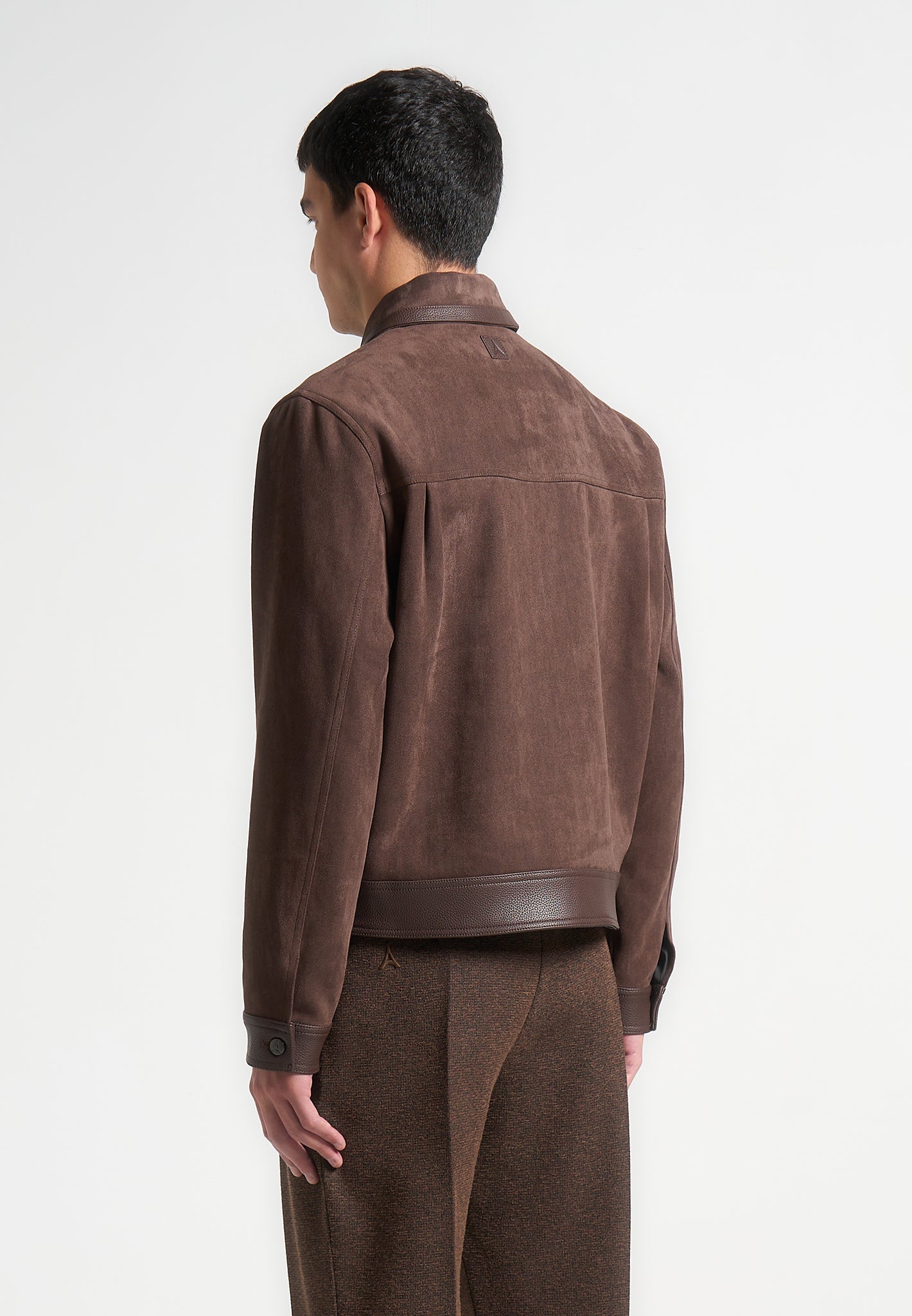 vegan-suede-pebbled-leather-jacket-brown