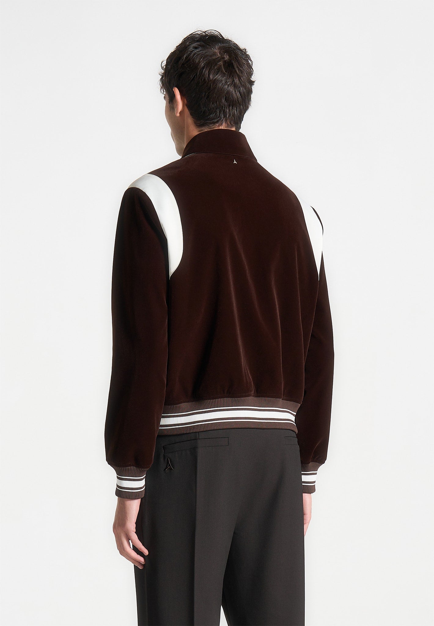 nico-velvet-satin-varsity-jacket-brown