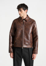 Laurent - Vintage Leather Jacket - Brown