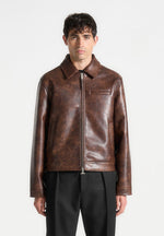 Laurent - Vintage Leather Jacket - Brown