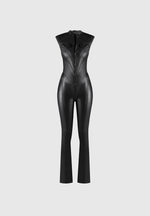 annette-wax-coated-denim-jumpsuit-black