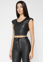 wide-shoulder-croc-embossed-crop-top-black